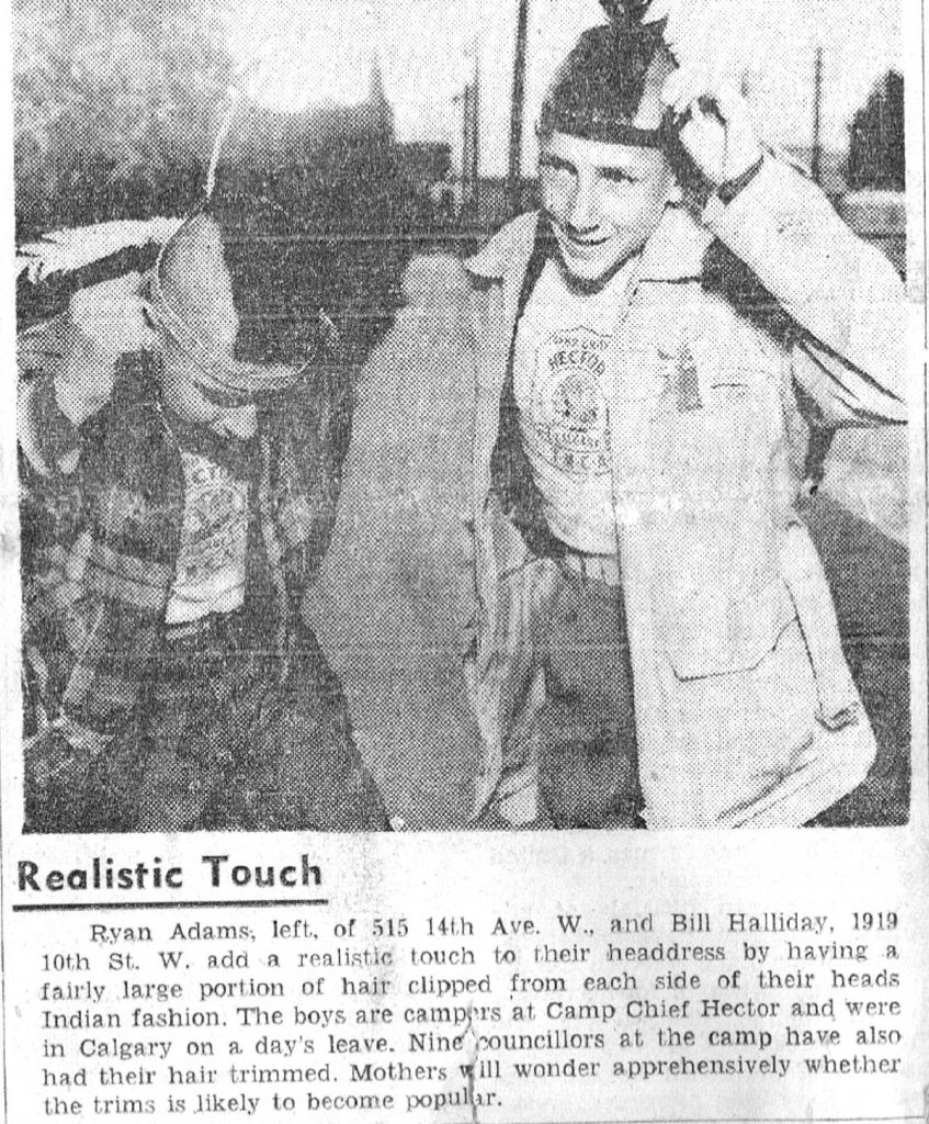 Newspaper photo of Bill Halliday and Ryan Adams with shaved head