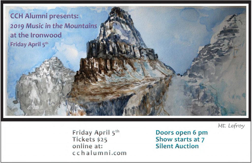 2019 Music in the Mountains Poster - Image of Mr. Lefroy